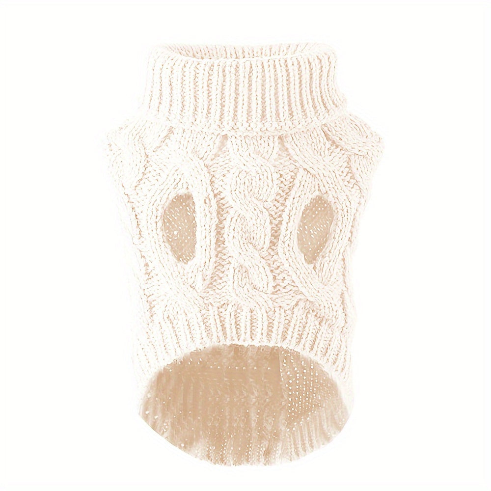 Pull Tricoté Torsadé pour Chiens et Chats – Vêtement Chaud 7 Couleurs