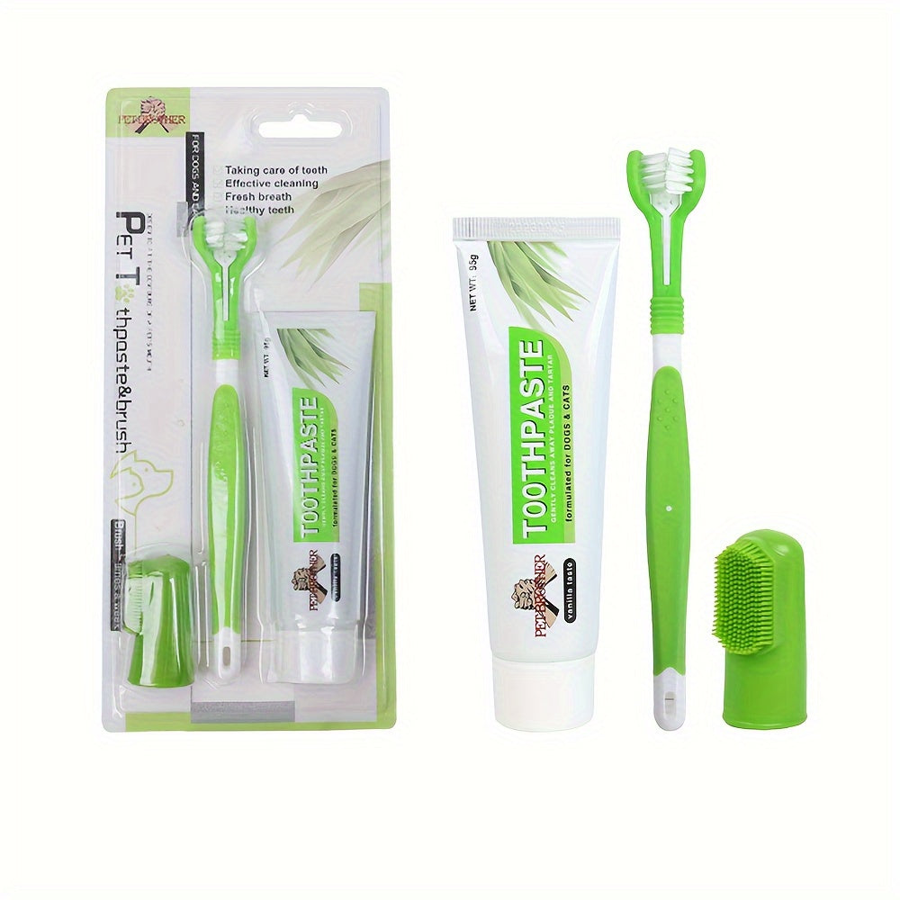 Kit Brosse à Dents 3 en 1 pour Animaux