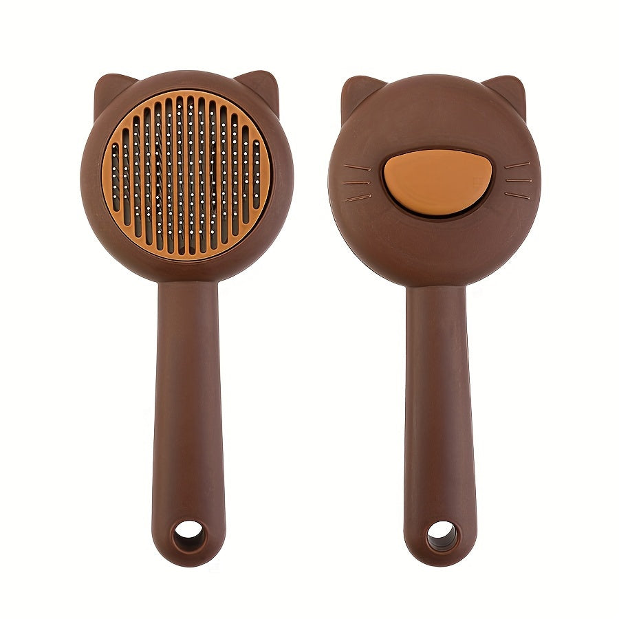 Brosse de toilettage auto-nettoyante pour chat