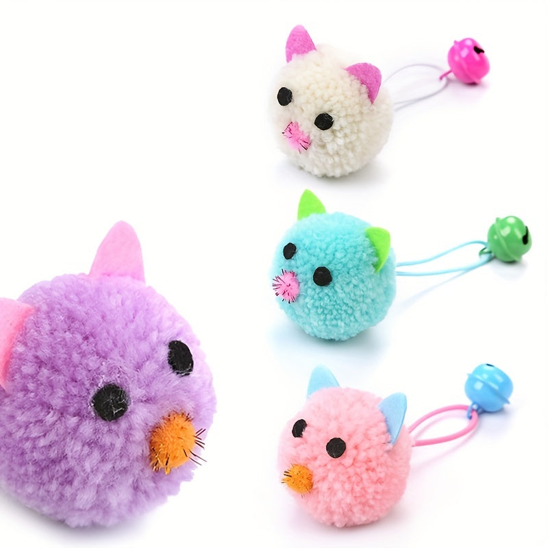 Jouet Souris en Peluche avec Clochette pour Chat