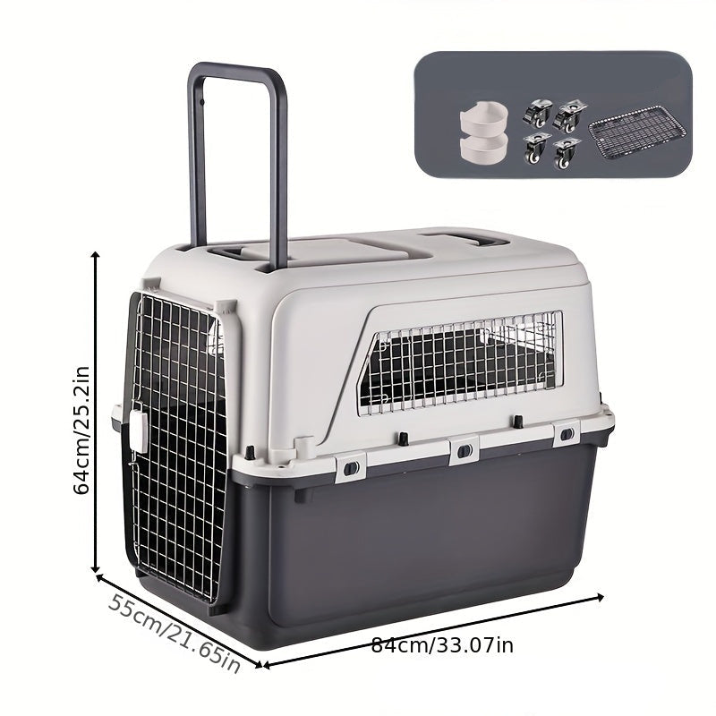 Caisse de Transport à Roulettes pour Chien