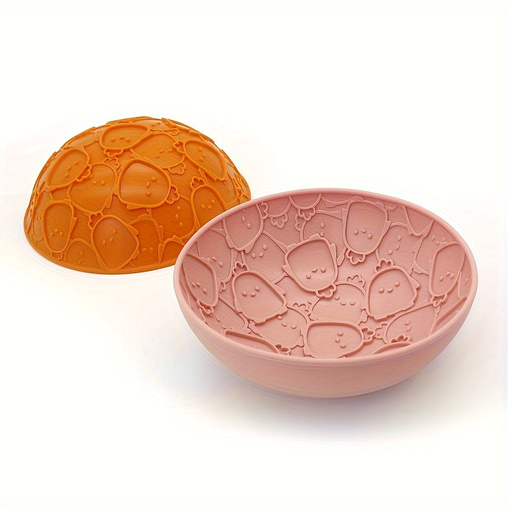 Bol à Lécher en Silicone Antiglouton à Motif pour Chien