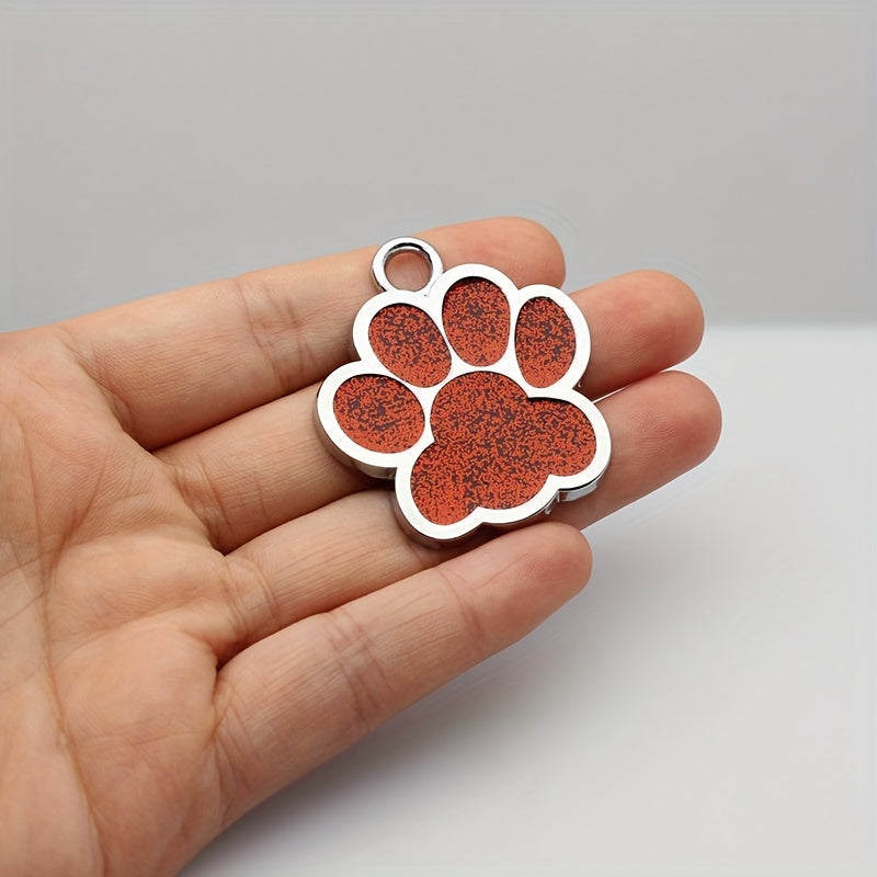 Médaille Patte colorée pour collier de Chien