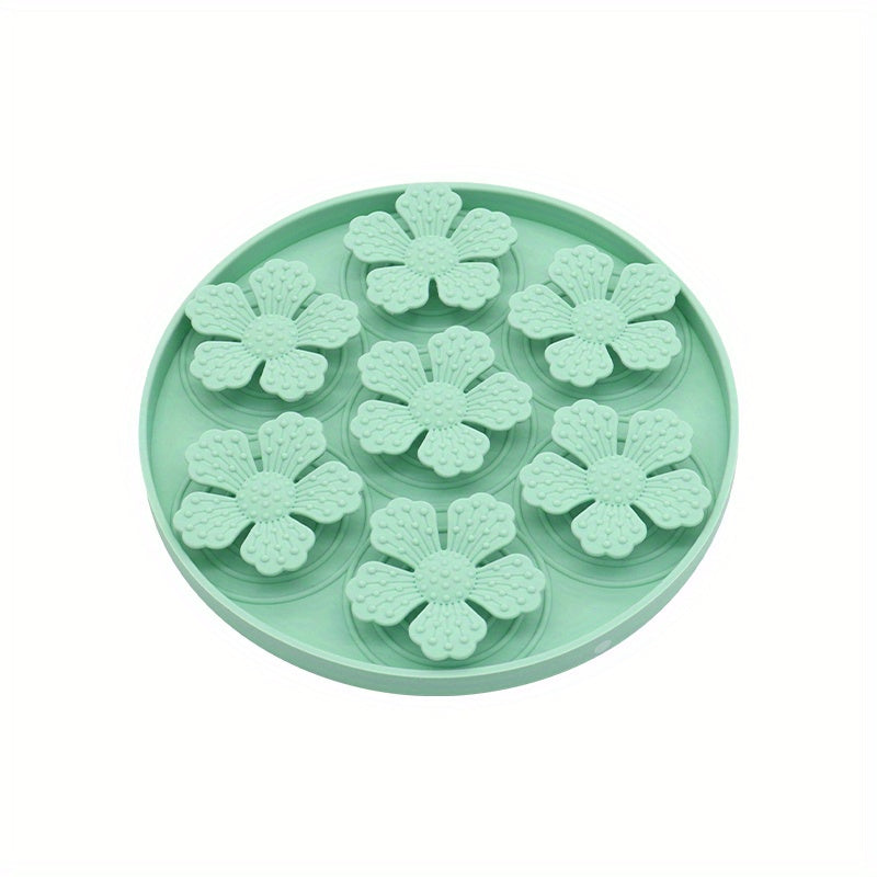 Tapis à Lécher Fleurs en Silicone Anti-Glouton avec Ventouses