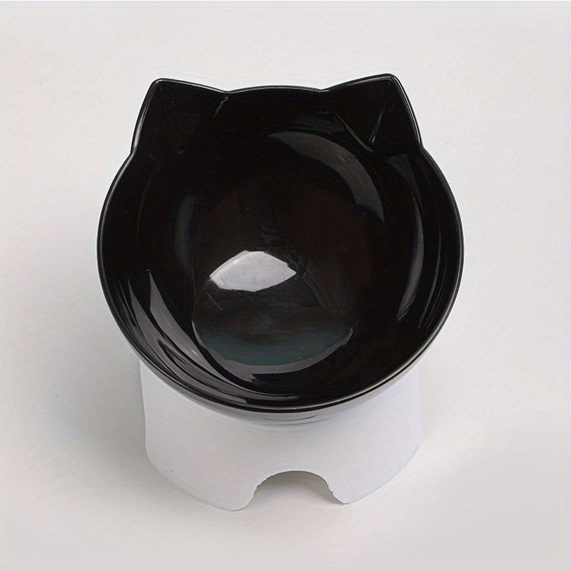 Gamelle Unique Inclinée Transparente Surélevée pour Chats – 13 cm