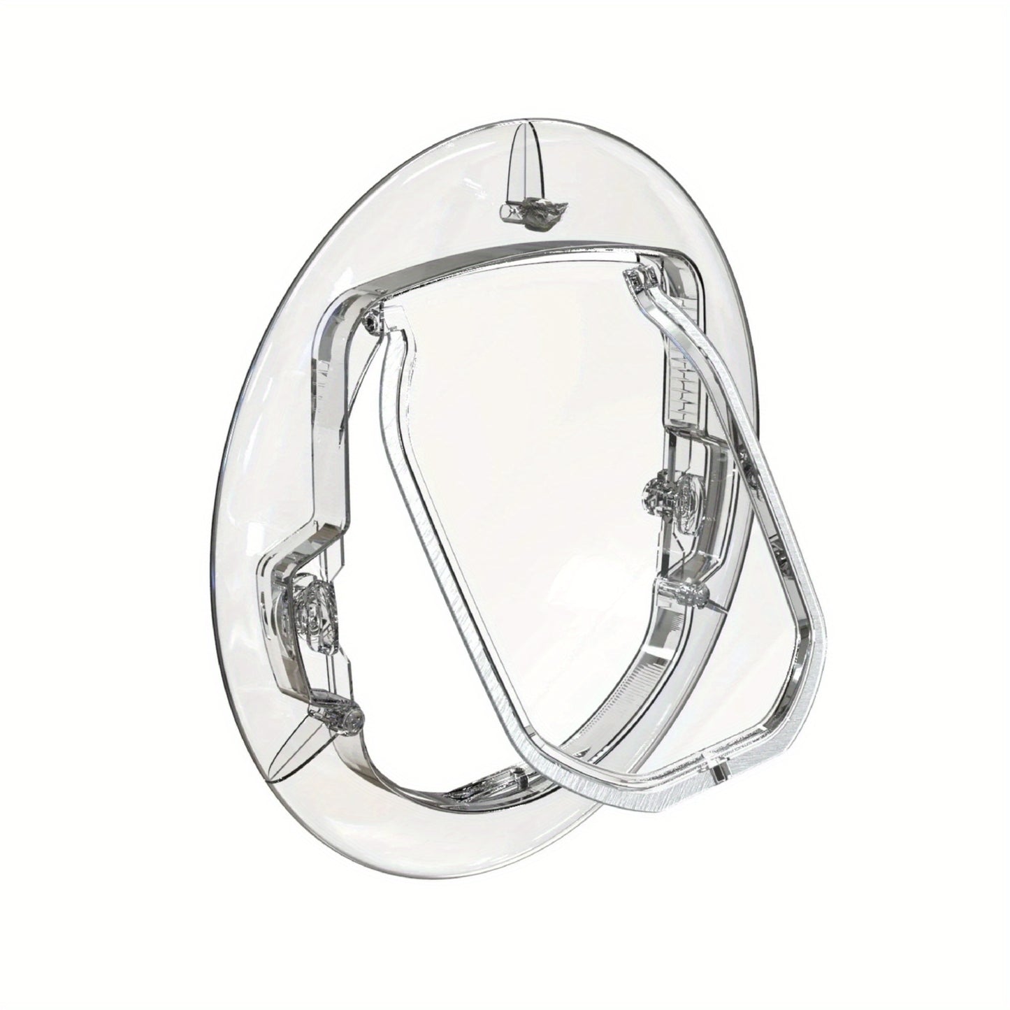 Porte Ronde Ultra-Claire pour Chat – Système de Verrouillage 4 Positions