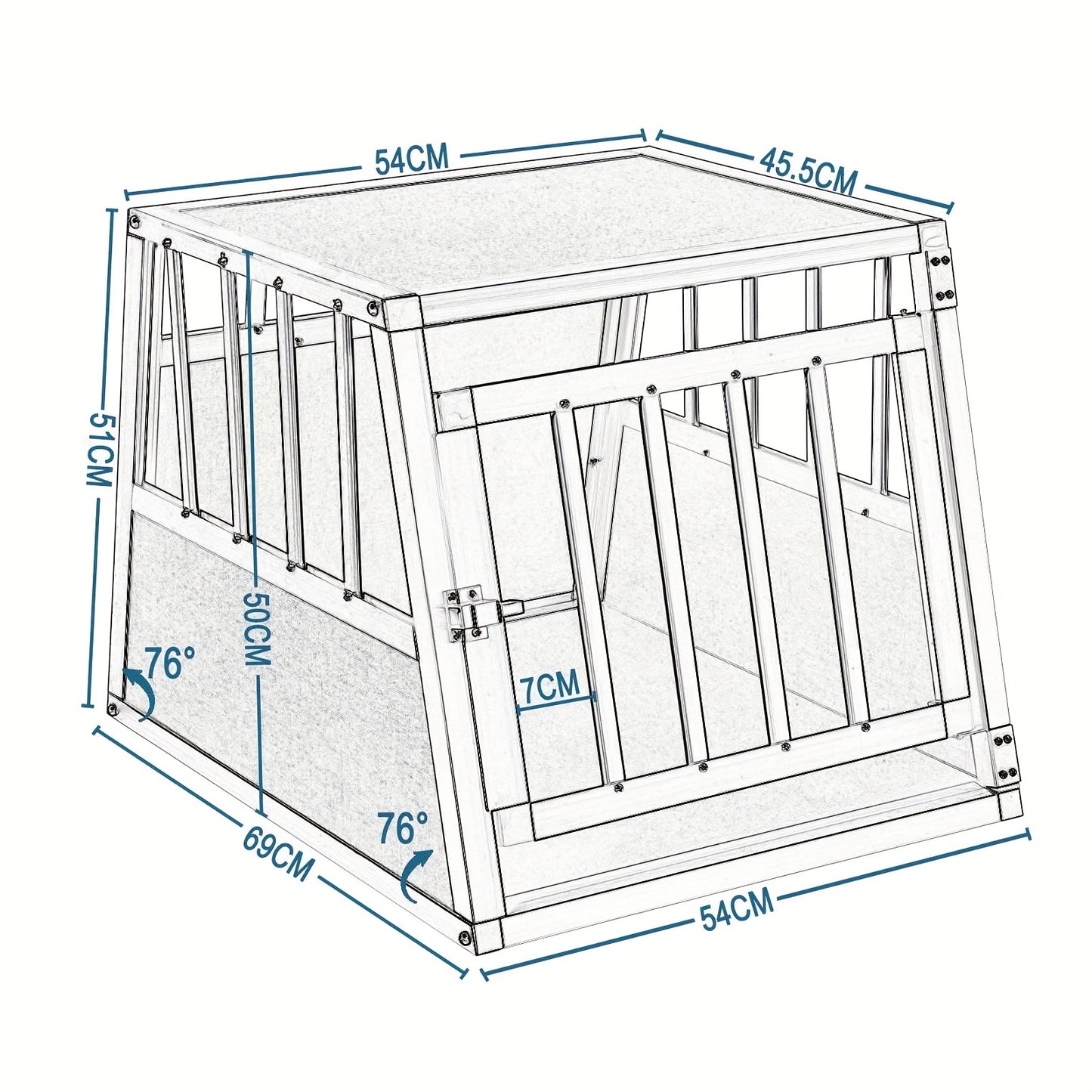 Cage de Transport en Aluminium pour Chien