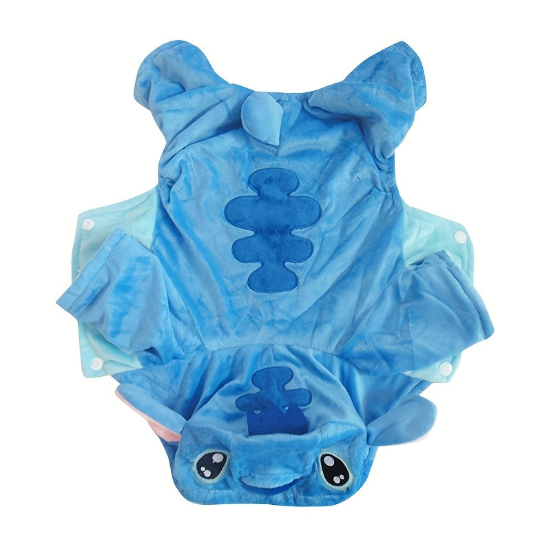 Costume Stitch Bleu pour Petits Chiens avec Capuche