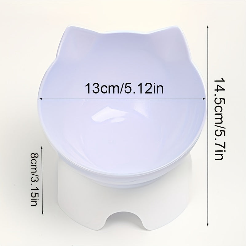 Gamelle Unique Inclinée Transparente Surélevée pour Chats – 13 cm