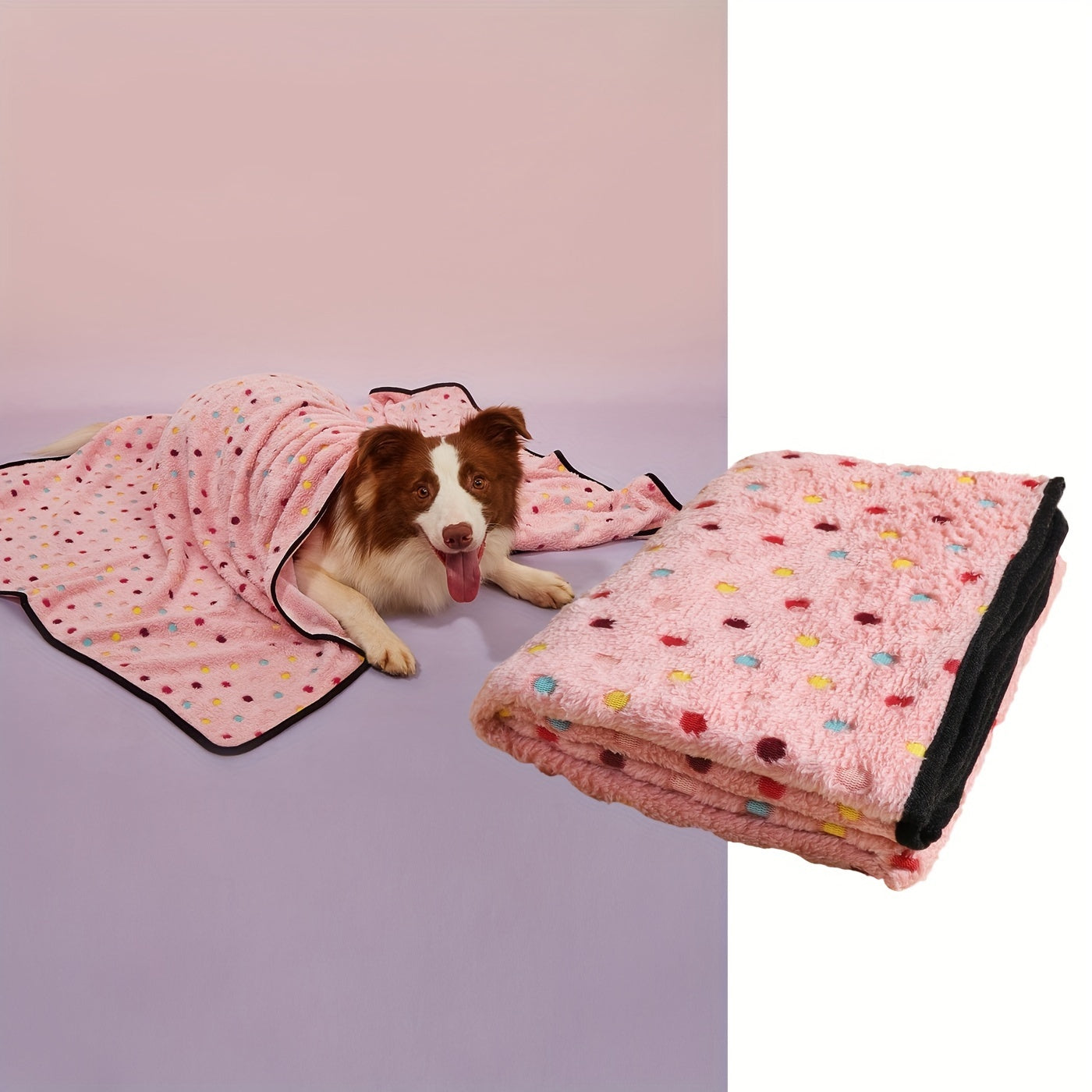 Couverture Douce à Pois Colorés pour Chien et Chat