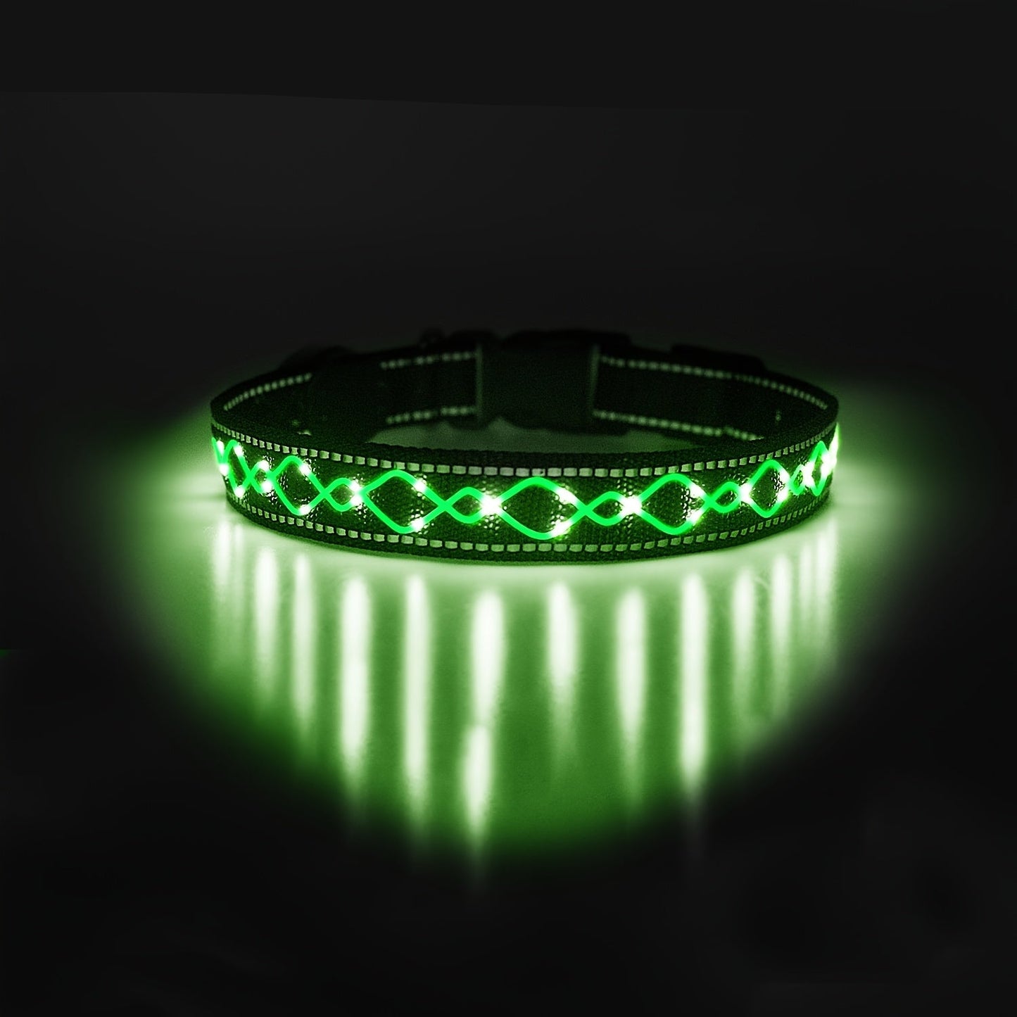 Collier lumineux LED brodé pour Chien