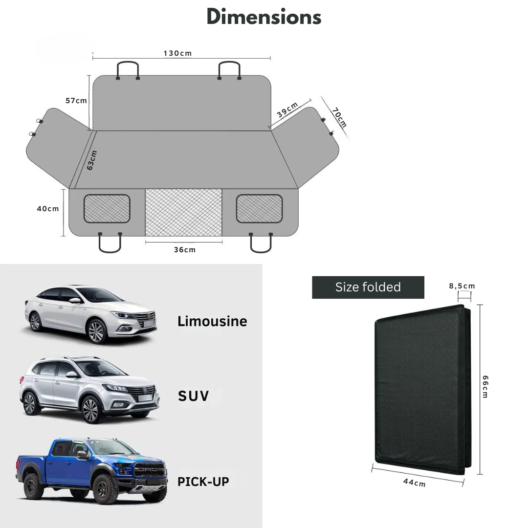 Extension de Siège Auto Rigide pour Chiens – Confort & Protection