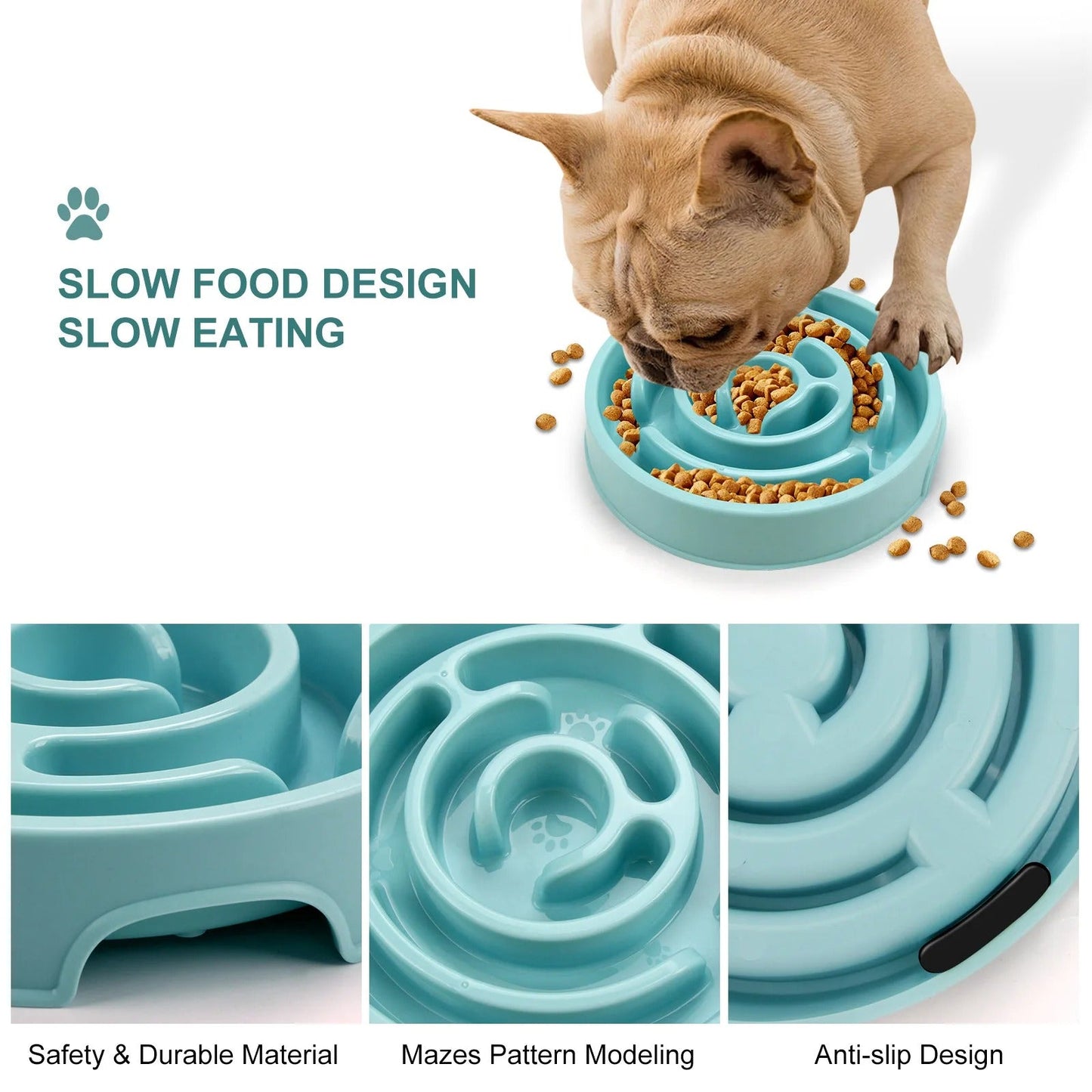 Gamelle Anti-Glouton pour Chien et Chat