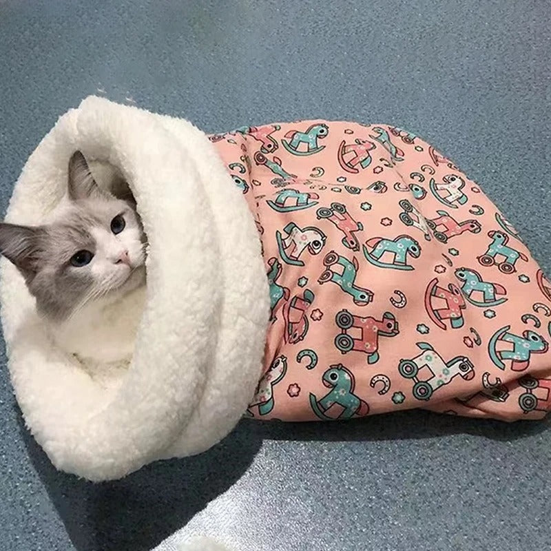 Lit Sac de Couchage pour Chats – Confort Douillet et Sécurité