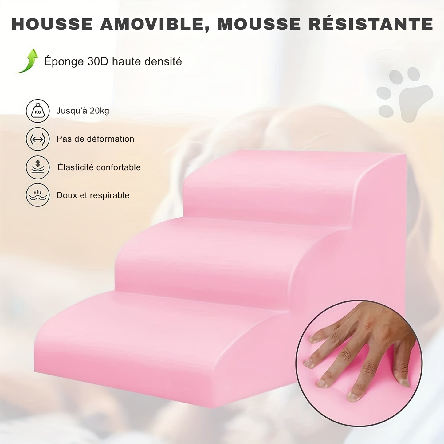 Escalier en Mousse Douce pour Animaux