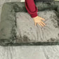 Canapé Orthopédique Gris à Mousse avec Rebord pour Chien
