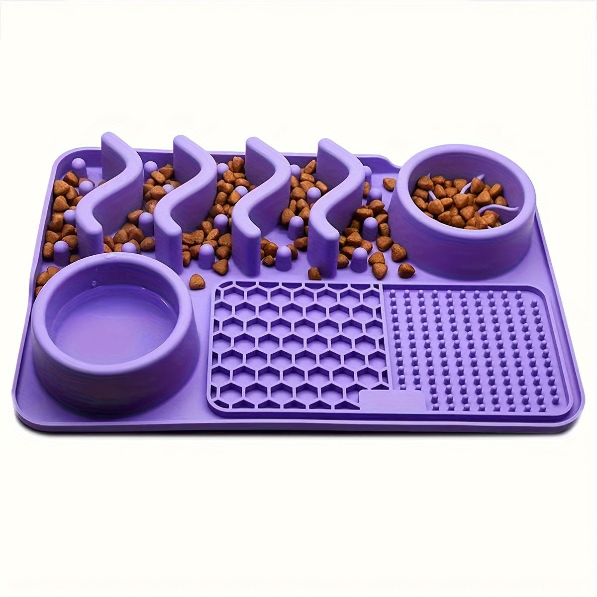 Tapis à Lécher Multifonction avec Bols en Silicone pour Chien