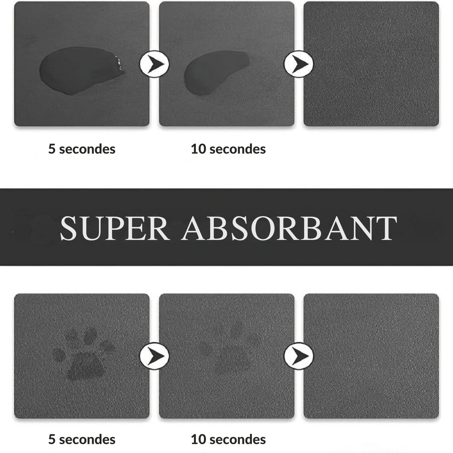 Tapis gamelle simple antidérapant pour chien et chat