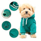 Sweat à Capuche Vert pour Petit Chien