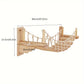 Pont Suspendu Mural pour Chat en Bois avec Cordes