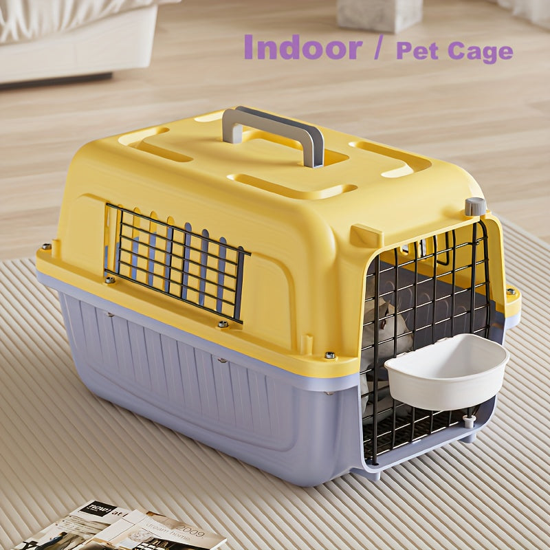 Caisse de Transport pour Chat – Homologuée Avion avec Aération 3 Côtés et Porte Métallique