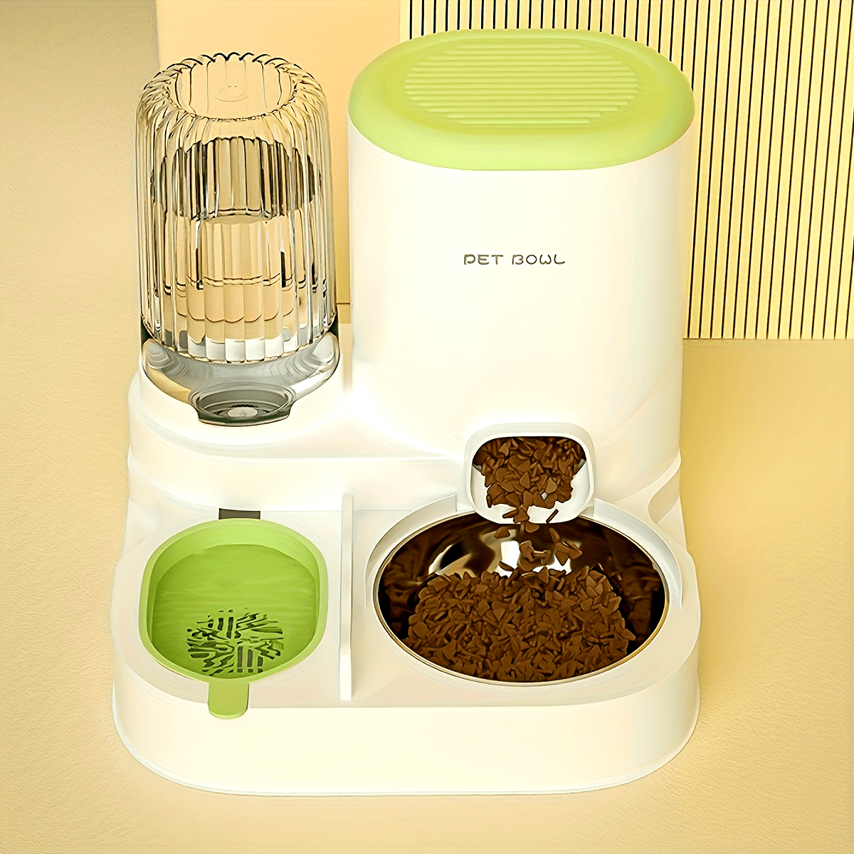 Distributeur Automatique 2-en-1 Nourriture et Eau pour Chats