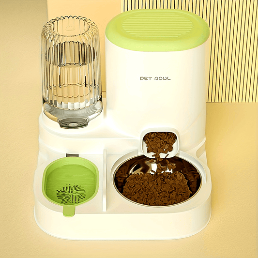 Distributeur Automatique 2-en-1 Nourriture et Eau pour Chats
