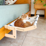 Hamac pour Chat Polyvalent en bois multiplis et tissu mélangé