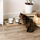 Tapis gamelle en diatomite effet bois pour chien et chat