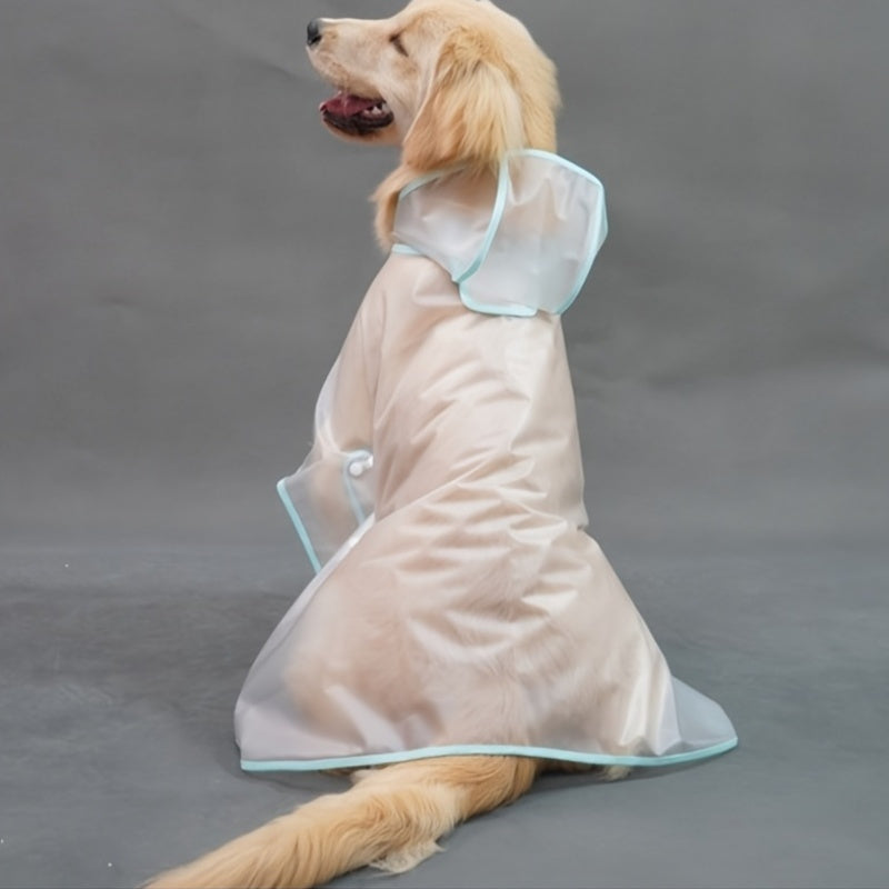 Imperméable Transparent à Capuche pour Chiens de Grande Taille