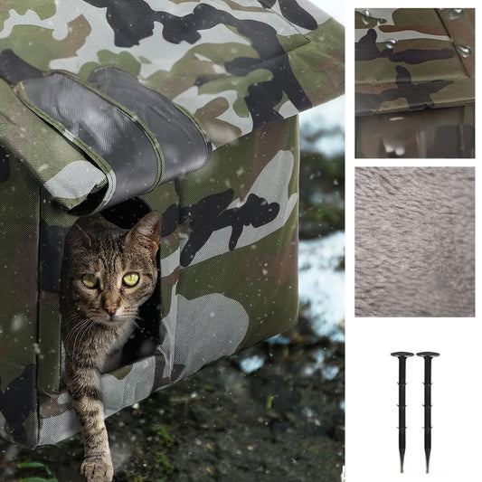 Refuge Camo Robuste et Imperméable pour Chats et Chiens