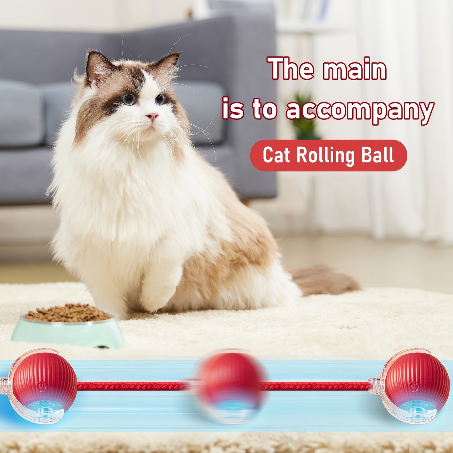 Jouet Balle Automatique Interactif Rechargeable pour Chiens et Chats