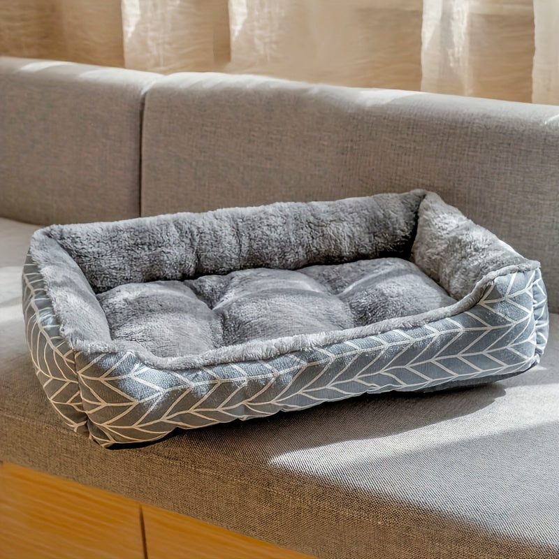 Lit rectangulaire tout confort pour chien et chat