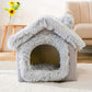 Maison douillette en forme de chalet pour chat et petit chien