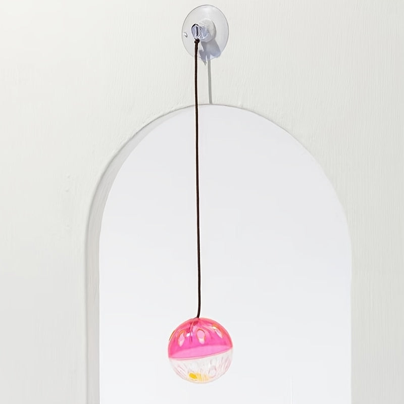 Jouet Suspendu à Ventouse avec Boule Sonore pour Chat