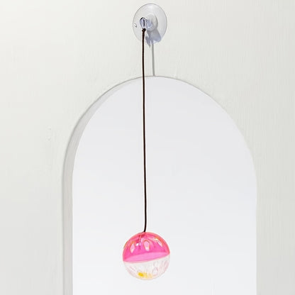 Jouet Suspendu à Ventouse avec Boule Sonore pour Chat