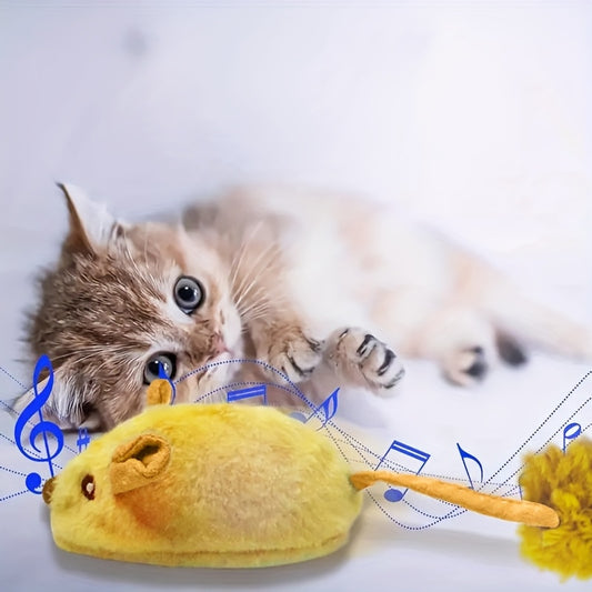 Souris Interactive en Peluche Rechargeable pour Chat