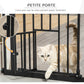 Barrière Sécurité Animaux en Acier Noir – 104x4 à 80 cm
