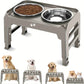 Gamelle surélevée ajustable avec double bol inox pour chien