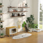 Maison pour Chat Forme TV avec Coussin Douillet et Balle Suspendue