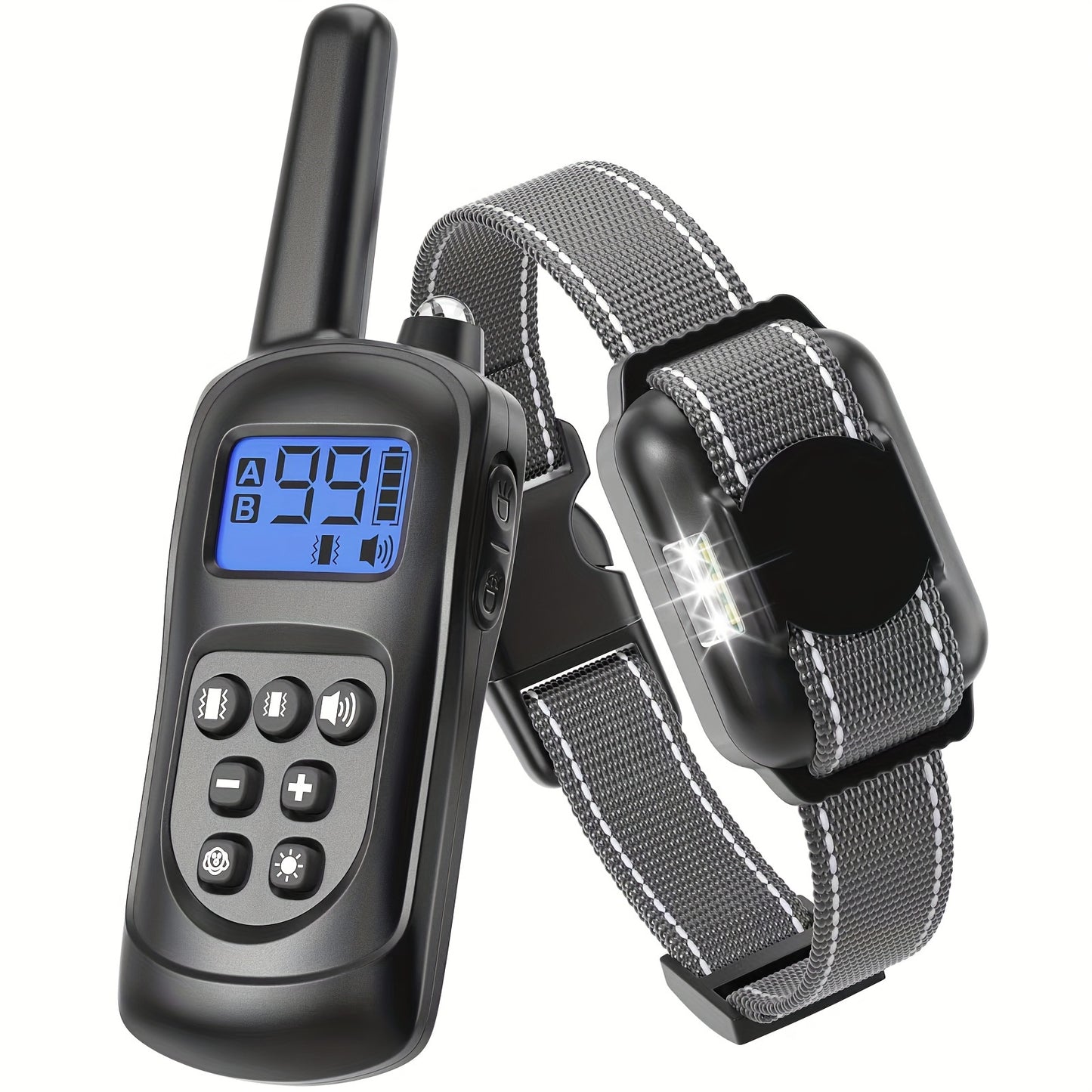 Collier de Dressage à Vibration avec Télécommande – 3 modes, lumière intégrée