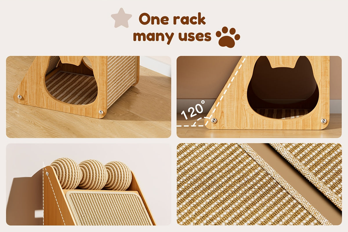 Arbre à chat avec lit et balle en sisal, visuel produit