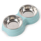 Gamelle Double Antidérapante Inox pour Chiens et Chats – 120ml