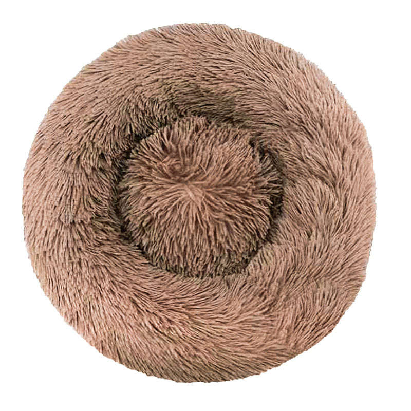 Panier donut en coton pour chien, ronde, avec bord surélevé sur tout le pourtour