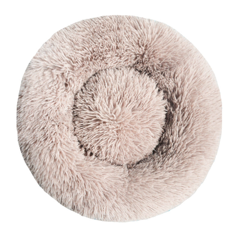 Pouf pour chien : Panier donut en coton pour chien
