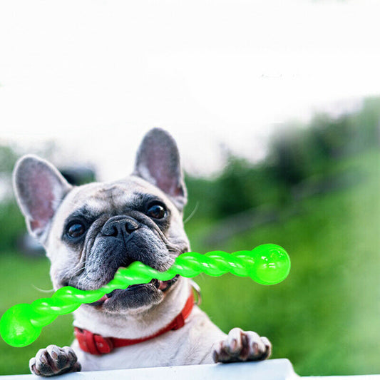 Jouet Torsadé à Mâcher pour Chien en Caoutchouc
