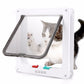 Porte pour Chat et Petit Chien avec Verrouillage 4 Positions – Installation Mur ou Porte