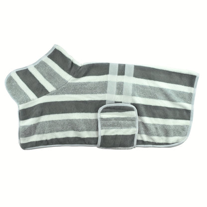 Peignoir Absorbant Rayé pour Chien