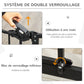 Barrière Sécurité Animaux en Acier Noir – 104x4 à 80 cm