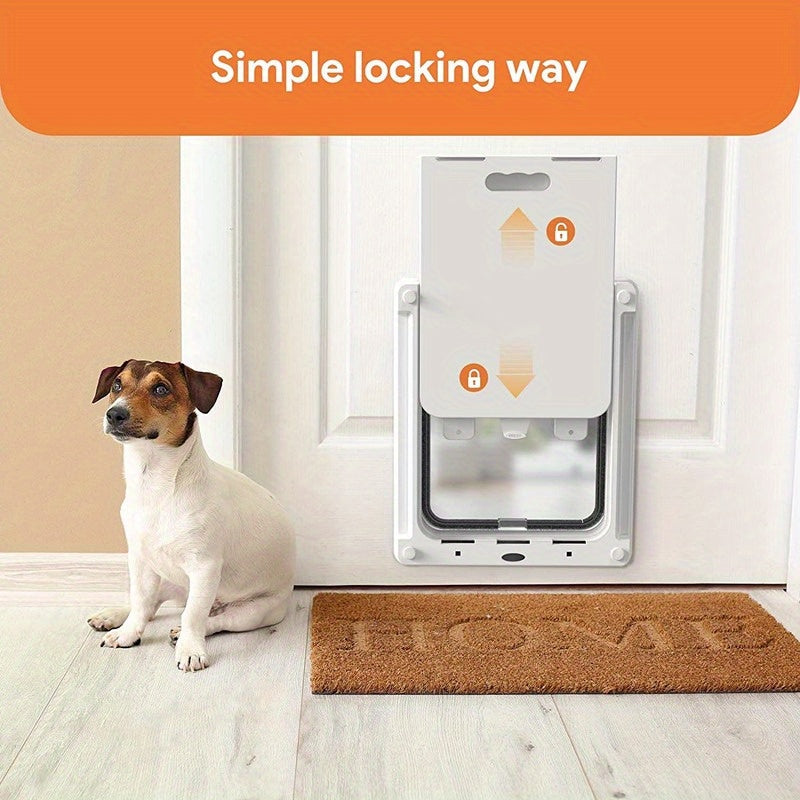 Porte pour Chien et Chat à Battant Magnétique – Installation Mur ou Porte